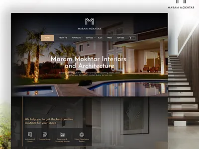 Luxury Interiors branding design landingpage photoshop ui web design