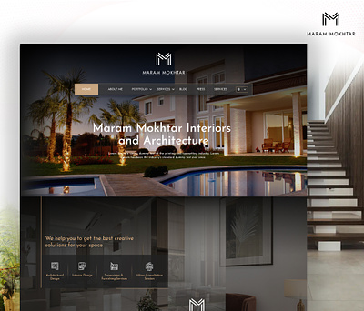 Luxury Interiors branding design landingpage photoshop ui web design