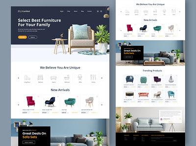 Furniture E-commerce Website appdesign landingpage modernwebsite ui uidesign uiux uiuxdesign uiweb uxdesign webdesign website websitedesign