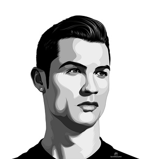 Flat Vector Art of Cristiano Ronaldo by Sagor Karmoker ( sumit ) on ...