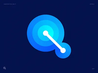 Letter Q - Quantum. 36 Days of Type. Day 17 ai blockchain branding crypto data gradient icon identity learning lettering light logo logo logo machine mark neuronet saas science tech waves