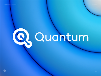 Q for Quantum. 36 Days of Type. Day 17 ai blockchain branding crypto data fintech gradient icon identity learning letter q lettering logo logo mark machine medtech neuronet q logo saas tech