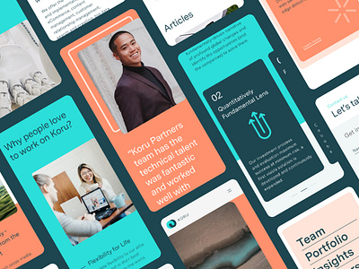 Koru - Website 🖥️ colorful finance forwwwardstudio koru ui userexperience userinterface ux vc venture venturecapital