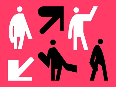 Quick test design icon iconset people pictogram test wayfinding