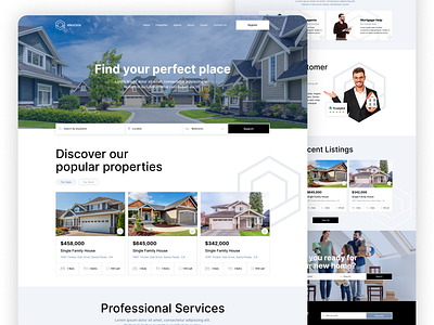 Real Estate Webdesign agent commercial design family figma graphic design houses mortgage moving property real estate rent residential sale search services
