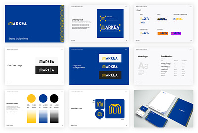 Markea - Brand Guideline app brand identity branding corporate identity design graphic design graphic designing illustration logo typography ui ux vector