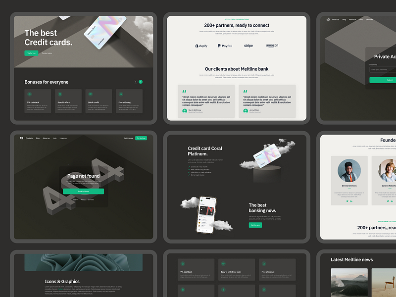 ✦ TheSprkl / Neobank Template Recap branding figma2webflow fintech landing page modern responsive template thesprkl ui webflow website