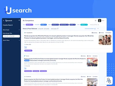 Market and Competitive Intelligence Platform dashboard design modern design platform ui ux web app