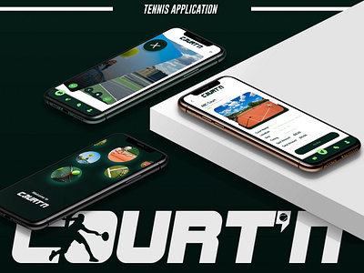 Tennis Mobile Application branding graphic design interf logo ui ux