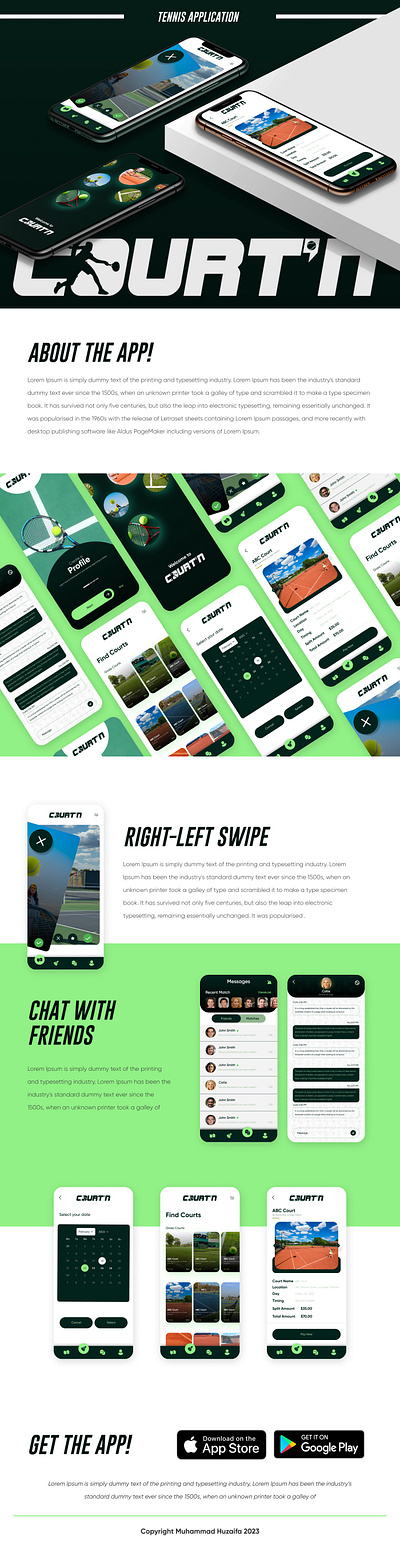 Tennis Mobile Application branding graphic design interf logo ui ux