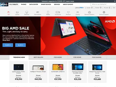 HomePage Banner Theme Design for Campaigns - Lenovo brand designs laptops lenovo mockups productshowcase showcaselaptops theme themedesign webbanner webdesign