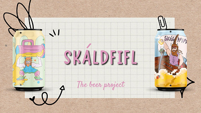 Skàldfifl, the beer project beer branding design digital art graphic design illustration illustrator mockup painting photoshop pixel vikings