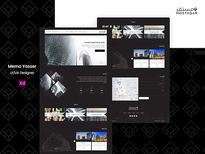 Landing Page2 - Mostaqar graphic design landing page ui uiux web xd