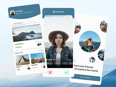 Travelink: travel buddy mobile app app branding design team graphic design logo mobile mobileapp movadex travel travelbuddy trip ui uiux vector