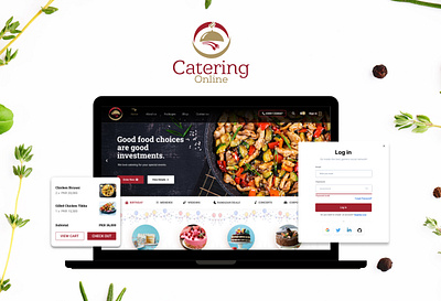 Catering Online Website Design app branding design graphic design illustration logo typography ui ui design ux vector web development website design