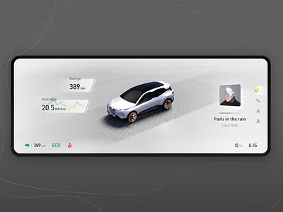HMI Dashboard automotive automotive ui design car multimedia interface hmi