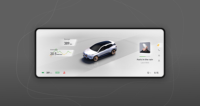HMI Dashboard automotive automotive ui design car multimedia interface hmi