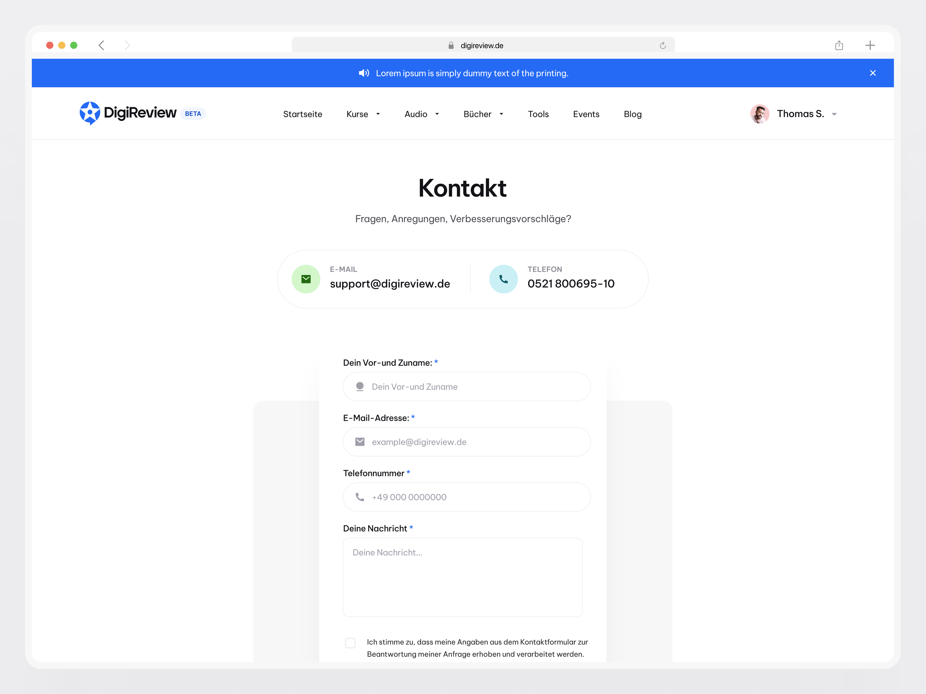 Contact page - DigiReview 1.1 contact contactdesign contactform contactpage contactpagedesign contactpageinspiration contactpagelayout contactpageux contactui contactus contactweb