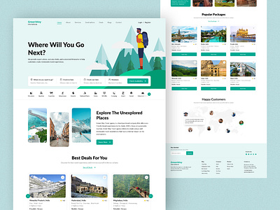 Travel website concept responsive web travek website travel app travel ui travel web ui uiux website website templates website ui