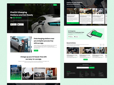 Find EV Charging Station Product Landing Page Concept charging station finder app electronic vehicle app ev charging app ev charging website modern website product landing ui responsive website web uiux website ui