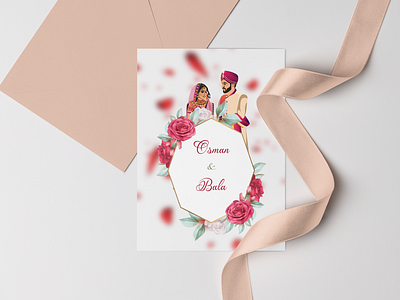 Wedding illustration Card Design coupleart floraldecor graphic design handdrawn illustrationart romanticdesign savethedate weddingdesign weddingillustration weddinginvitation weddingstationery