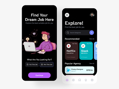 Jobs App designs, themes, templates and downloadable graphic elements on  Dribbble