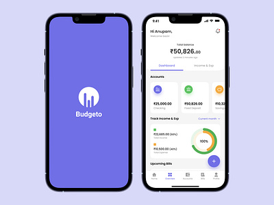 Personal Budgeting App Concept app ui banking app budgeting app finance app personal budgeting app uiux