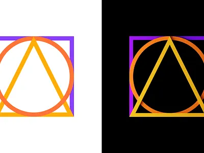 Frontend Hackaton 2023 Logo Variant brand circle frontend geometric identity logo sign square triangle vivid