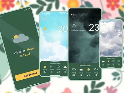 Weather App app design figma illustration ui ux weather weather app