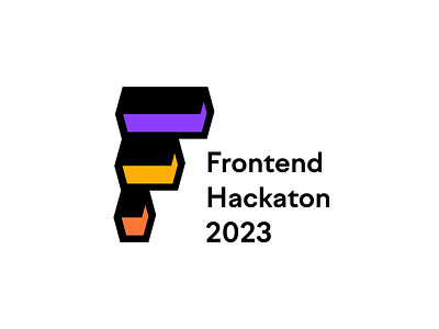 Frontend Hackaton 2023 Logo Variant 2023 colors frontend geometric hackaton illustrator logo stairs vivid