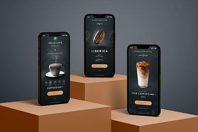 Coffee App app beverage coffee design food interactive interface ios mobile platform product design starbucks ui