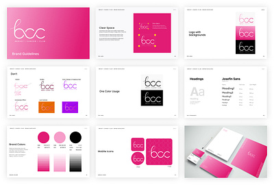 BCC - Breast Cancer Club App Brand Guideline app branding design graphic design illustration logo typography ui ux vector