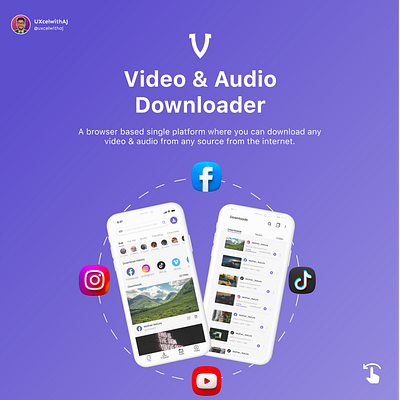Video & Audio Downloader App app audio design downloader figma mobile mobileapp ui ux video