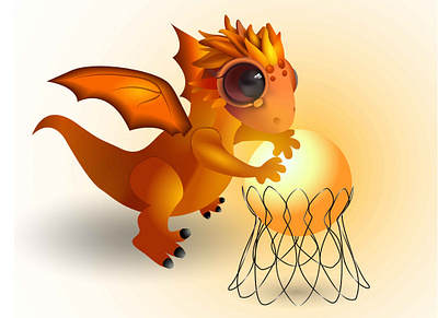 small dragon graphic design illustration vector