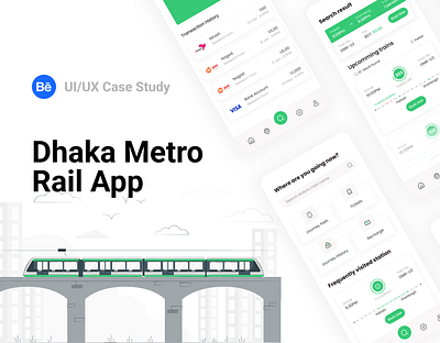 Dhaka Metro Rail: UI/UX Case Study app casestudy design minimal ui ux website