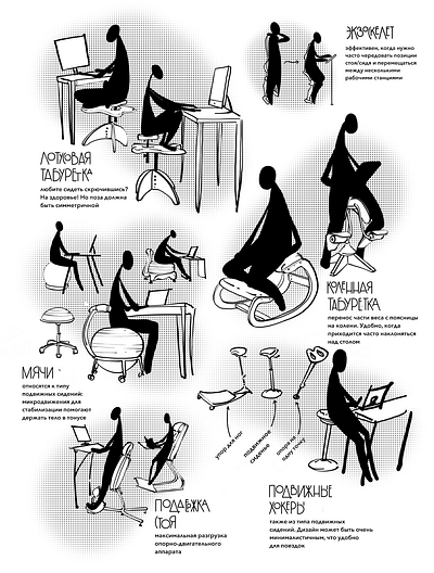 Types of chairs design graphic design illustration typography