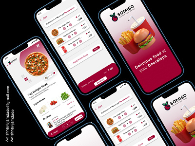 Food App Mobile UI Design animation branding graphic design logo motion graphics ui