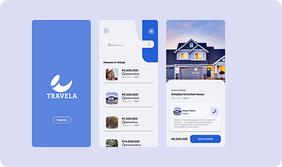 TRAVELA app design graphic design illustration ui ux