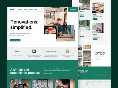 House Renovations Websites and Web UI UX Design works agency agency landing page agency website houserenovations landing page ui ui design uiux web design website design