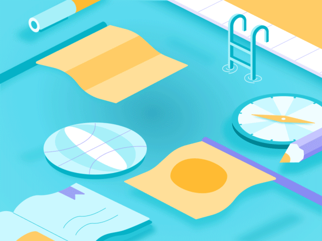 Say hi in multiple languages animation branding french graphic design illi illustration isometic japanese jump learning languages motion graphics multilingual pool spanish summertime travel vector art vector art of the day