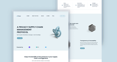 Blockchain supply chain protocol landing page blockchain landing page protocol ui web3 website