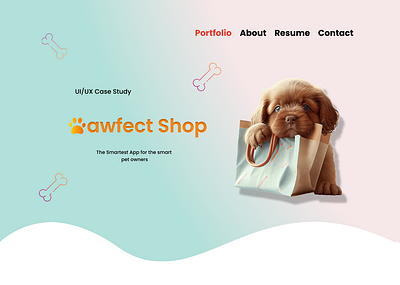 Pawfect Shopping App portfolio ui ux design