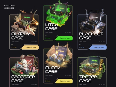 Rustcases Custom 3D Cases Page 3d 3d illustration case crate csgo esport esports gambling gamer gaming gaming case loot lootbox mystery box rust ui