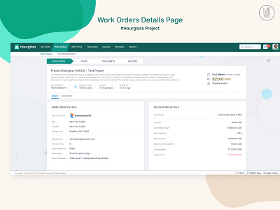 Work Orders Detail Page application design ui design user experience visual design web design