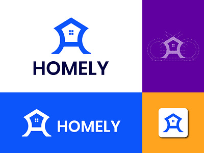 Homely Logo, Logo Design, Logo, Branding, Logos, Logo Mark branding graphic design home home logo letter h logo