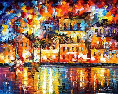 THE SHORES OF SPAIN — oil painting on canvas leonidafremov