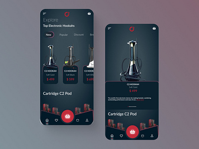 Hookah mobile design app branding design graphic design illustration logo typography ui ux vector