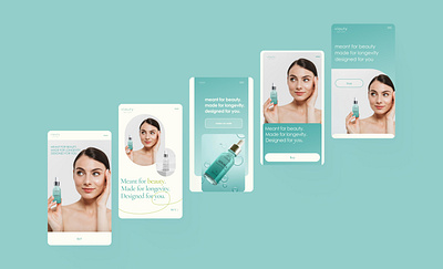 Home screen for the cosmetics website graphic design ui