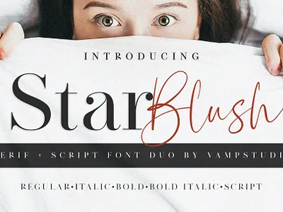 Star Blush Font Duo branding design font font awesome font design font family fonts