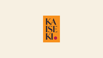 KAISEKI Japanese Restaurant Logotype and Logomark branding graphic design logo